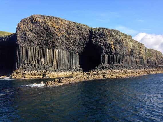 The graffiti was left at Fingal's Cave on the Isle of Staffa, which sits around six miles west of Mull. PIC: Flickr/Rosa Menkman