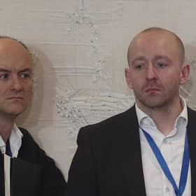 Director of Communications Lee Cain (right) alongside Senior aide to the Prime Minister Dominic Cummings.