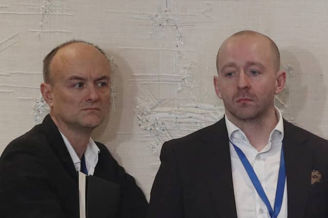 Director of Communications Lee Cain (right) alongside Senior aide to the Prime Minister Dominic Cummings.