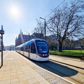 Trams will serve St Andrew Square again from Monday. Picture: Edinburgh Trams
