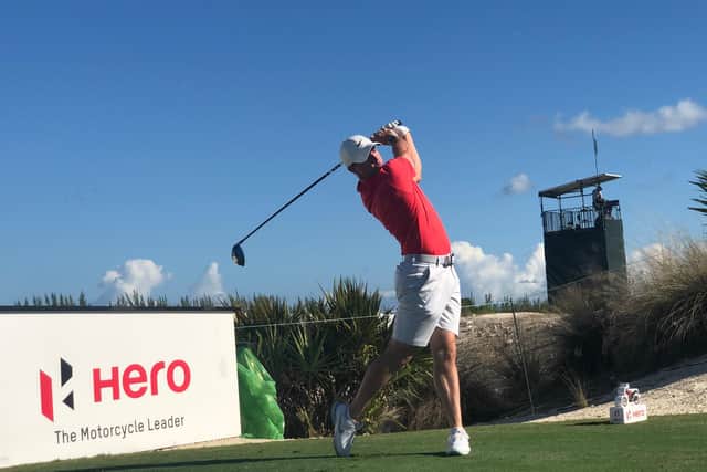 Rory McIlroy tees off during the Hero World Challenge at Albany in the Bahamas. Picture: Hero World Challenge