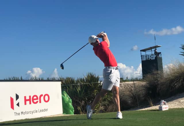 Rory McIlroy tees off during the Hero World Challenge at Albany in the Bahamas. Picture: Hero World Challenge