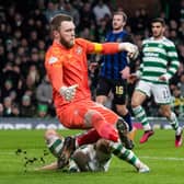 Zander Clark in action for Hearts against Celtic. (Photo by Craig Foy / SNS Group)
