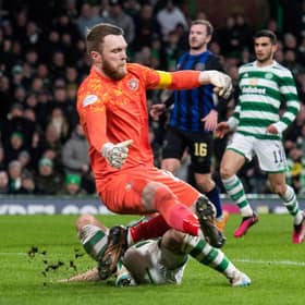 Zander Clark in action for Hearts against Celtic. (Photo by Craig Foy / SNS Group)