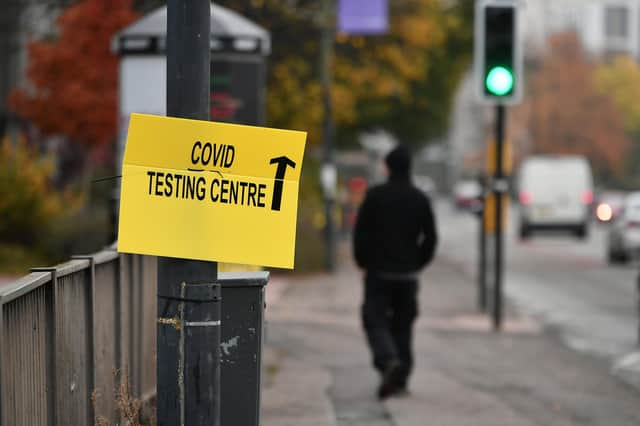 The First Minister reveals the latest daily coronavirus figures at her briefing today (Photo: John Devlin).