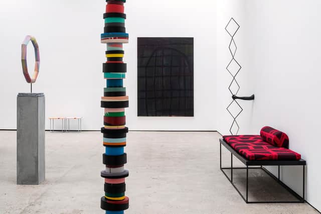 Installation view of Eva Rothschild's exhibition at Glasgow International