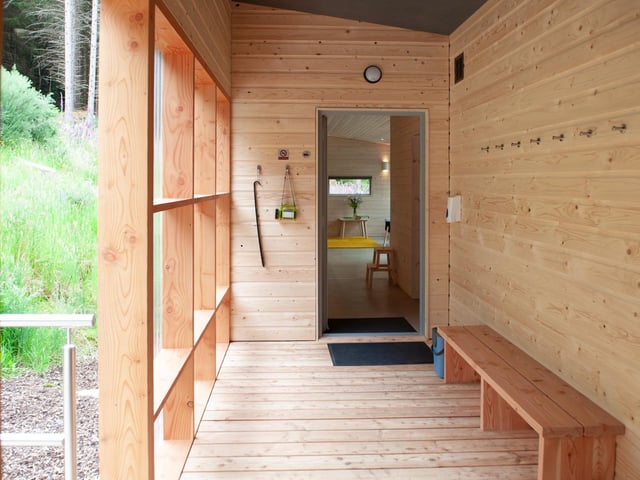 The cabins are cleverly designed to incorporate plenty of outside space.