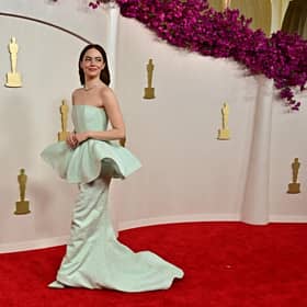 Poor Things star Emma Stone attends the 96th Annual Academy Awards. Picture: AFP via Getty Images