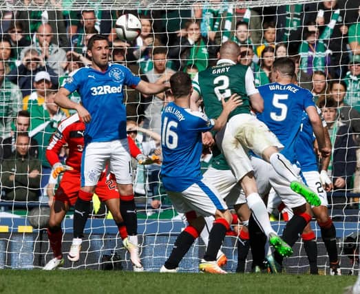 With a winning header David Gray smashes through the Rangers defence - and the concept of 60-minute games.