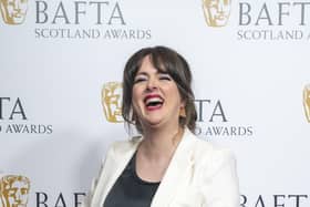 Alison O'Donnell, who stars as Alison 'Tosh' McIntosh in Shetland, on the red carpet at the Bafta Scotland award ceremony, 2023. Pic: Jane Barlow/PA Wire