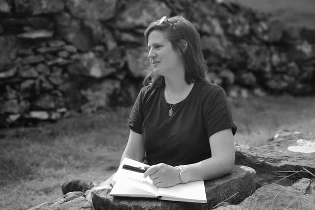 Artist and writer Anna Chapman Parker in the Highlands