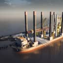 A  CGI of the new renewables hub at the Port of Leith, one of the seven Scottish port facilities operated by Forth Ports.