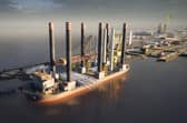 A  CGI of the new renewables hub at the Port of Leith, one of the seven Scottish port facilities operated by Forth Ports.