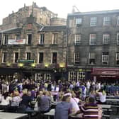 The outdoor space in the Grassmarket is utilised every summer.