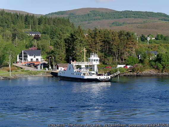 The Corran Ferry is likely to be out of action for several weeks with the Scottish Government considering a request for military assistance to get a boat back on the water. PIC: David Dixon/geograph.org