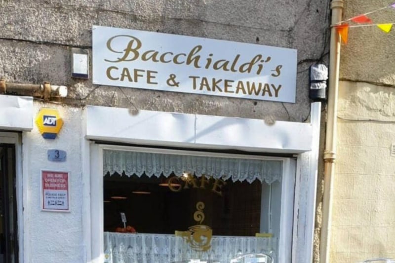 Regular Italian cafe or genius marketing that serves as directions? Around the back of an Aldi in Airdrie you can find this Italian cafe called Bacchialdis ("back o' Aldi's!")