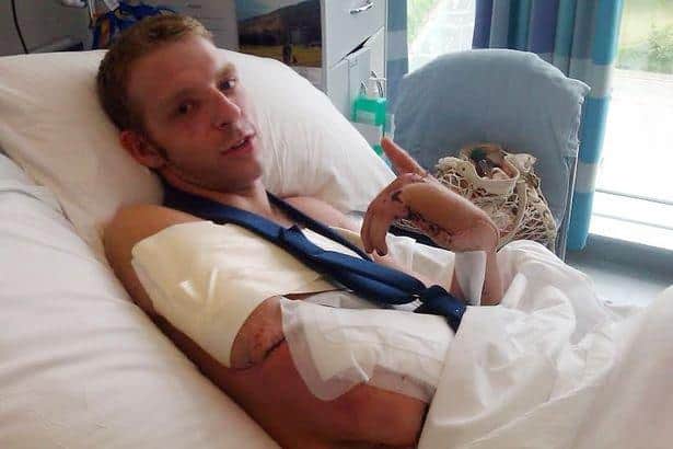 It is ten years since JJ, a Royal Marine, was "blown up" while on patrol in Afghanistan.