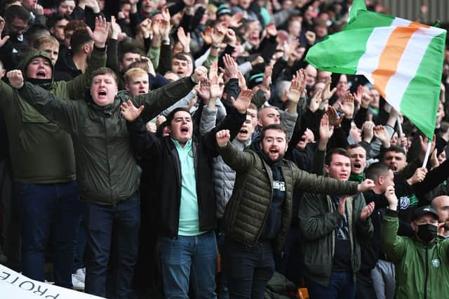 Celtic fans at Fir Park. (Photo by Craig Foy / SNS Group)