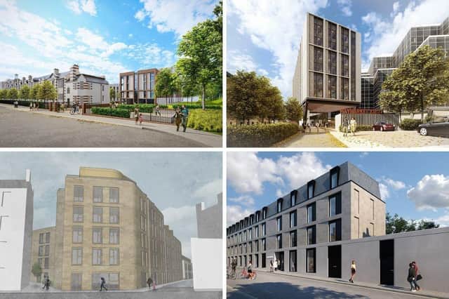 Some of the student accomodation set to be built in Edinburgh over the next few years.