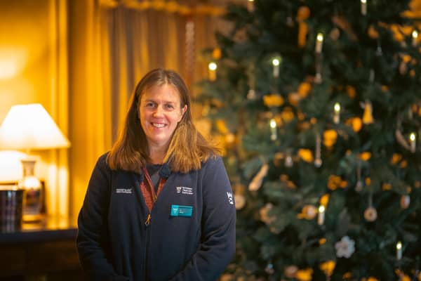 Dr Jo Riley, Visitor Services Assistant from the National Trust for Scotland Collections Care team