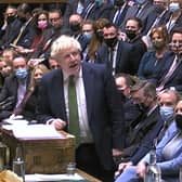 Prime Minister Boris Johnson speaks during Prime Minister's Questions. Picture - House of Commons/PA Wire