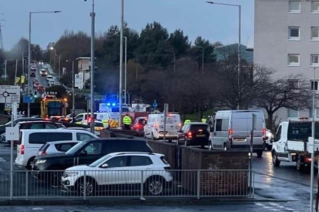 Emergency services are on the scene. Picture: Fife Jammer Locations