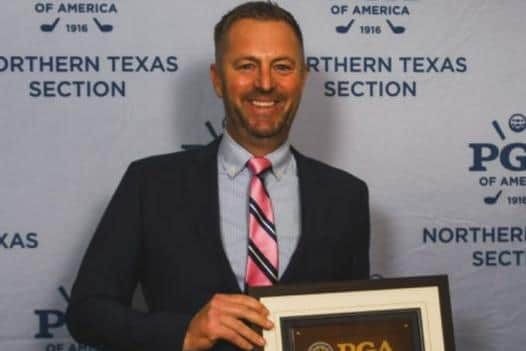 Dallas-based Scot Neil Lockie shows off his Northern Texas PGA Professional Development Award.
