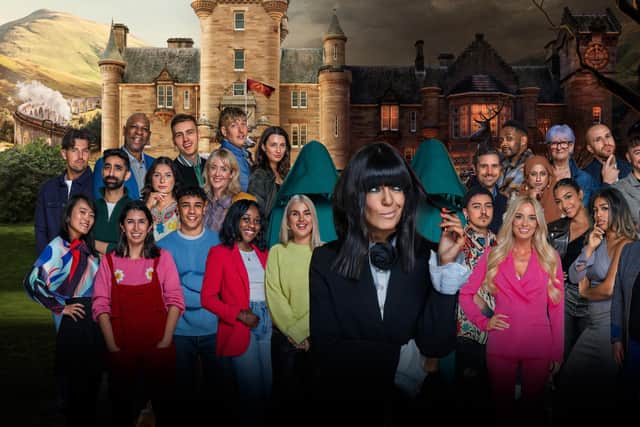 Claudia Winkleman with The Traitors series three contestants