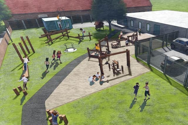 Artist's impression of The Yard's outdoor space on completion
