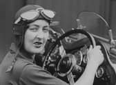 British racing driver Betty Haig (1906 - 1987) at the wheel of her car before the German Olympic nine-day car rally through the Alps and the Balkans, 3rd July 1936.