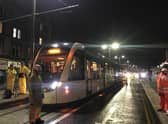 Tram testing in Leith Walk on the extension to Newhaven earlier this week (Picture: Neil Johnstone)
