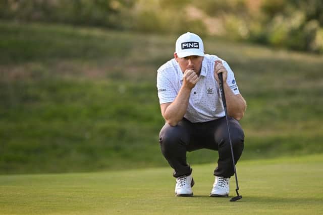 Daniel Young lines up a putt during the DP World Tour Qualifying School at Infinitum Golf in Tarragona, Spain. Picture: Octavio Passos/Getty Images.