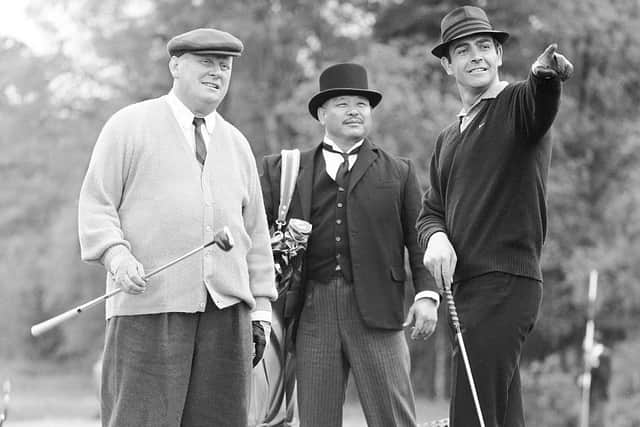 Sean Connery filming the golf scene for Goldfinger in May1964