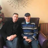 Touching tribute: Chris Sutton posted a picture of himself with his late father Mike on Twitter