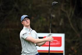 Craig Howie watches a tee shot during day two of the Bain's Whisky Cape Town Open at Royal Cape Golf Club in Cape Town, South Africa. Picture: Johan Rynners/Getty Images.