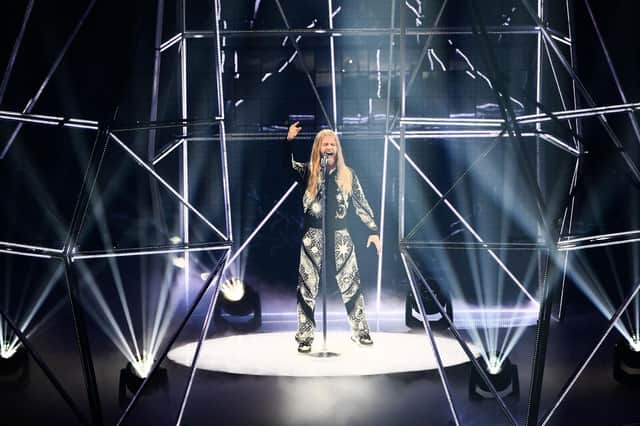 Singer Sam Ryder performs on behalf of the UK during the final of the Eurovision Song contest 2022. Picture: Marco Bertorello/AFP via Getty Images