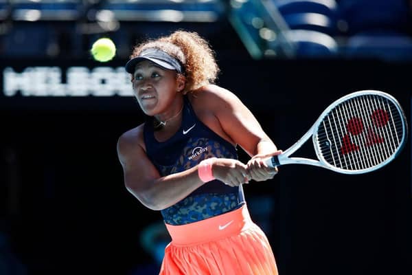 Naomi Osaka of Japan plays a backhand in her women’s singles semi-finals match against Serena Williams of the United States during day 11 of the 2021 Australian Open at Melbourne Park on 18 February 2021. (Pic: Getty Images)