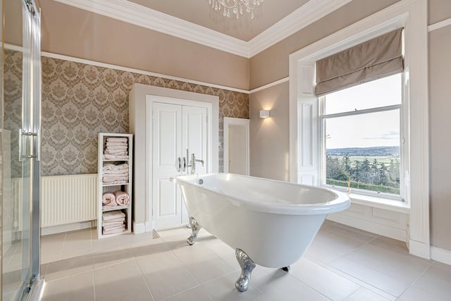 Another installation was a first-floor bathroom with a raised free-standing bath that enjoys views over Stirling Castle, a quirk the owner describes as being “a really good addition and something that is a little bit different”.