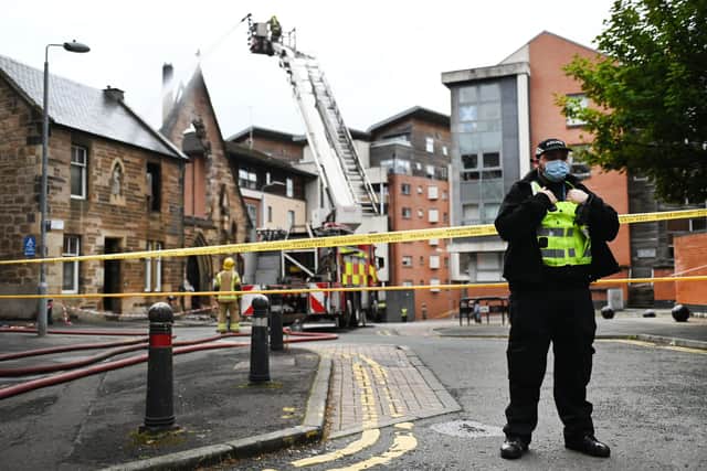 Firefighters continued battle the blaze throughout the day.