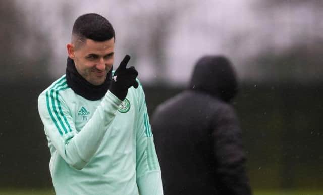 Tom Rogic during a Celtic training session at Lennoxtown, in February this year. (Photo by Craig Foy / SNS Group)