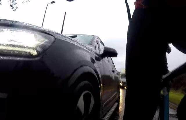 Cycle cam footage of an incident involving a rider and driver near Glasgow. Picture: David Brennan