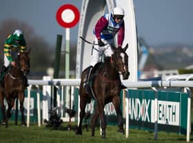 Jockey Derek Fox rides One for Arthur to win the Grand National at Aintree Racecourse in Liverpool in 2017. (Photo by OLI SCARFF/AFP via Getty Images)