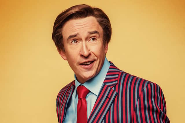 Steve Coogan as Alan Partridge, who turns lifestyle guru as he brings his STRATAGEM show to Scotland this month. Pic: Trevor Leighton