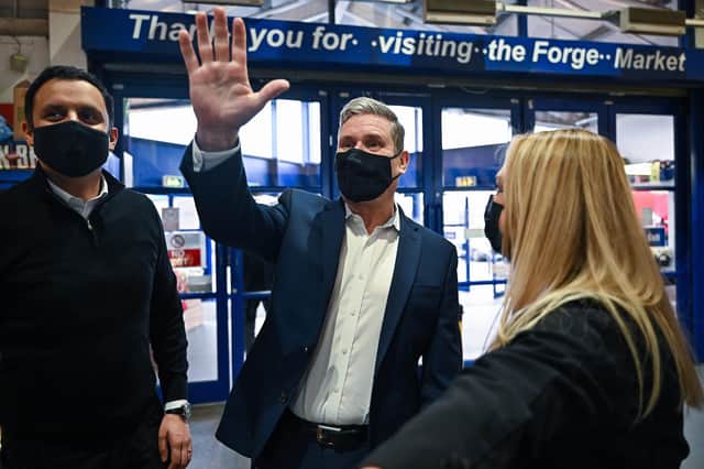 Recent Tory troubles have left the Labour party of Sir Keir Starmer, here with Scottish leader Anas Sarwar, ahead in the polls (Picture: Jeff J Mitchell/Getty Images)