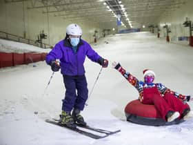 SnowFactor at Breahead welcomed back one of there oldest customers Enrico Zanotti 90 years old who has been skiing at Snowfactor every day for 20 years. This was his first day on the slopes this year because of Covid and staff member Natilia King welcomed him back (photo: Jeff Holmes).