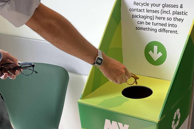 You can recycle your specs and lenses in store.