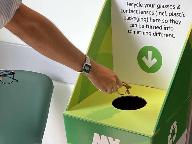 You can recycle your specs and lenses in store.