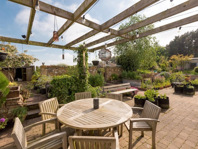 The garden has a paved area which is ideal for outdoor entertaining