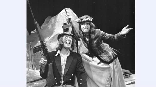 John Bett and Elizabeth MacLennan in 7:84's famous touring show, The Cheviot, The Stag and the Black, Black Oil PIC: Denis Straugan
