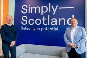 Mike Randall and William Devine at the opening of the new Simply Scottish operation, based at Eurocentral.